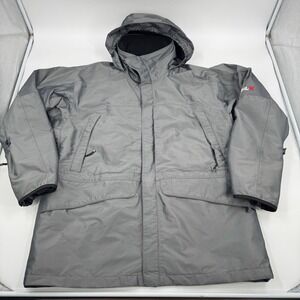 RLX Polo Sport Parka Men Large Grey Hooded Ski Jacket Performance Outerwear